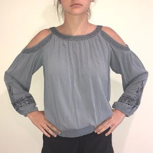 Crochet detail blouse